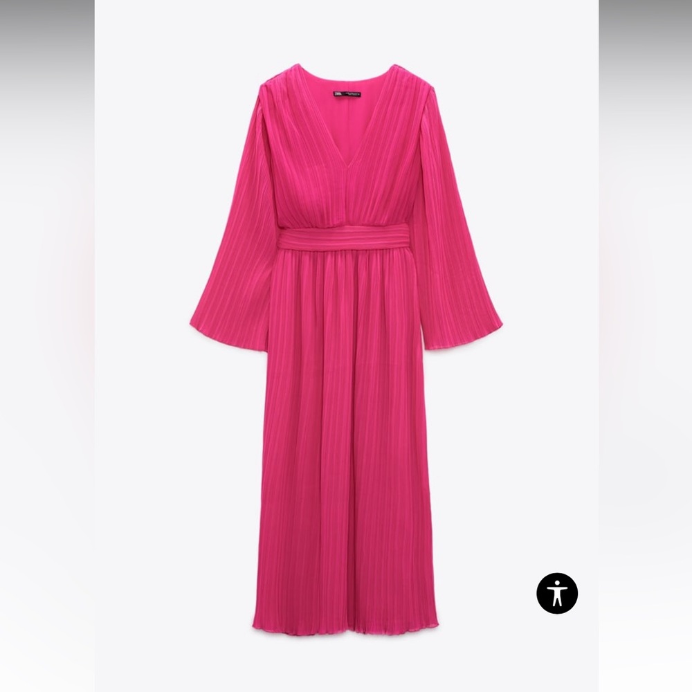 Zara Pleated Midi Dress